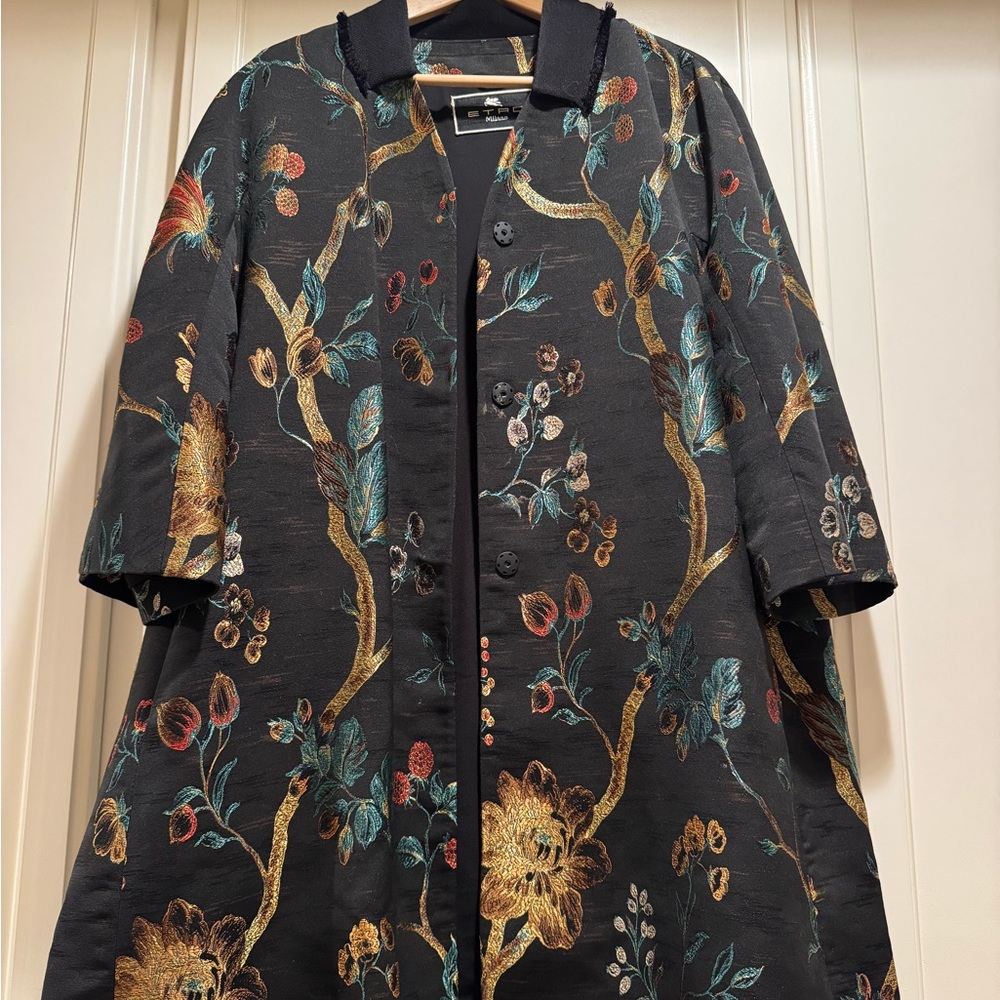 Step floral 3/4 sleeve jacket